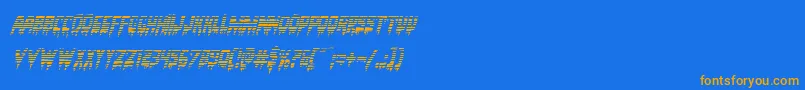 Bloodlustgradital Font – Orange Fonts on Blue Background