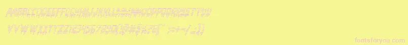 Bloodlustgradital Font – Pink Fonts on Yellow Background