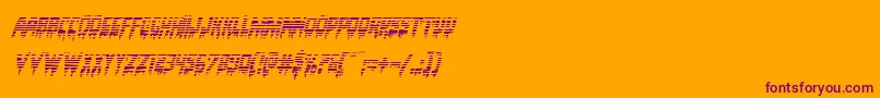 Bloodlustgradital Font – Purple Fonts on Orange Background