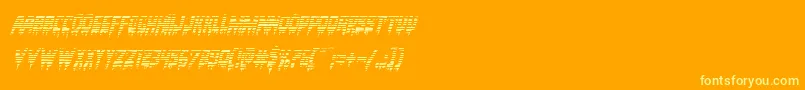 フォントBloodlustgradital – オレンジの背景に黄色の文字