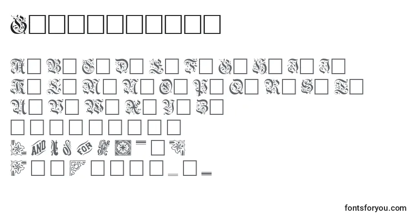 Schriftart Griffdinshi – Alphabet, Zahlen, spezielle Symbole