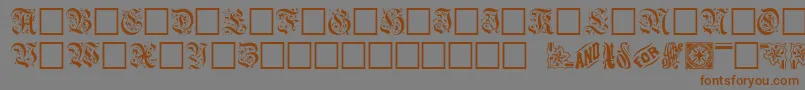 Griffdinshi Font – Brown Fonts on Gray Background