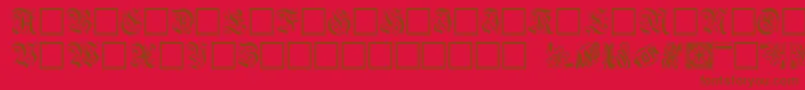 Czcionka Griffdinshi – brązowe czcionki na czerwonym tle