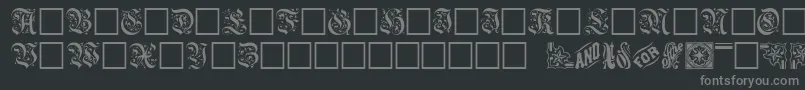 Griffdinshi Font – Gray Fonts on Black Background
