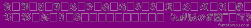 Griffdinshi-Schriftart – Graue Schriften auf violettem Hintergrund