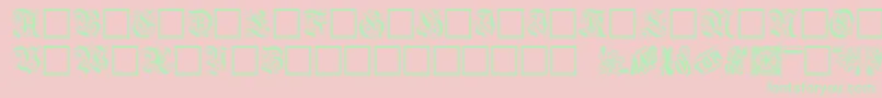 Griffdinshi Font – Green Fonts on Pink Background
