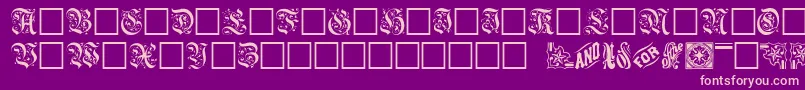 Griffdinshi Font – Pink Fonts on Purple Background