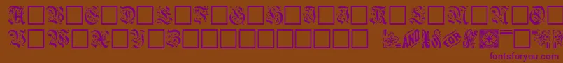 Griffdinshi Font – Purple Fonts on Brown Background