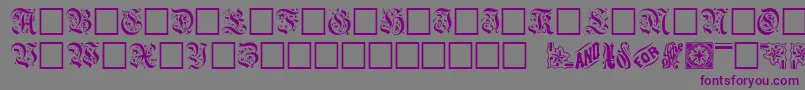Griffdinshi Font – Purple Fonts on Gray Background