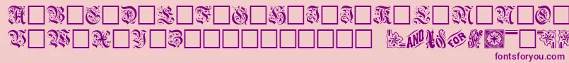 Griffdinshi Font – Purple Fonts on Pink Background