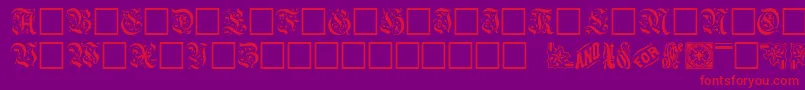 Griffdinshi Font – Red Fonts on Purple Background
