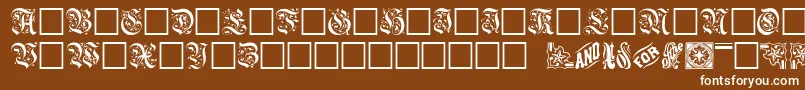 Griffdinshi Font – White Fonts on Brown Background