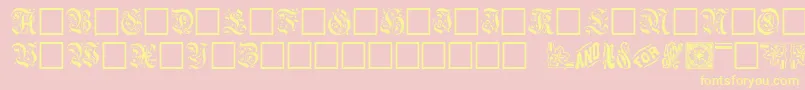 Griffdinshi Font – Yellow Fonts on Pink Background