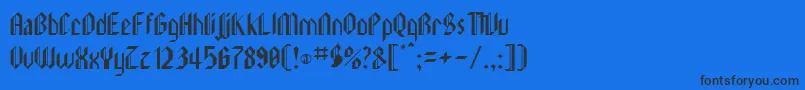 LeebeeSchwarz Font – Black Fonts on Blue Background