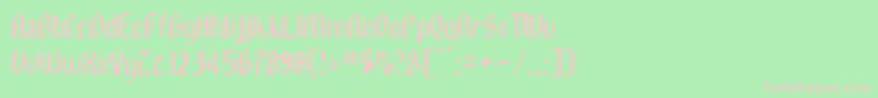 LeebeeSchwarz Font – Pink Fonts on Green Background