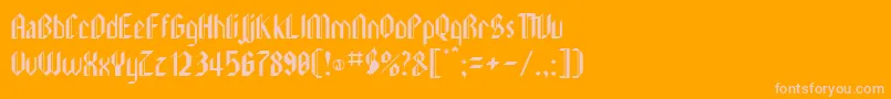 En savoir plus sur la police LeebeeSchwarz Police LeebeeSchwarz – polices roses sur fond orange