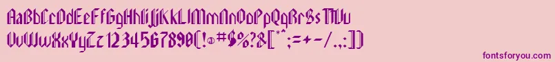 LeebeeSchwarz Font – Purple Fonts on Pink Background