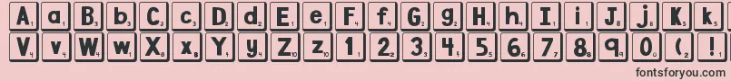 DjbLetterGameTiles2 Font – Black Fonts on Pink Background