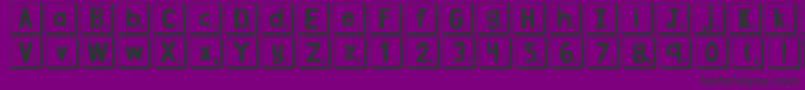 Fonte DjbLetterGameTiles2 – fontes pretas em um fundo violeta