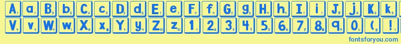 fuente DjbLetterGameTiles2 – Fuentes Azules Sobre Fondo Amarillo