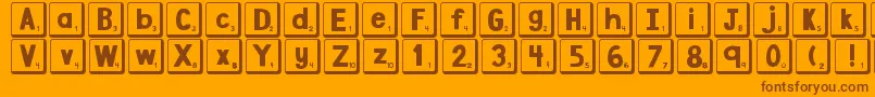 fuente DjbLetterGameTiles2 – Fuentes Marrones Sobre Fondo Naranja