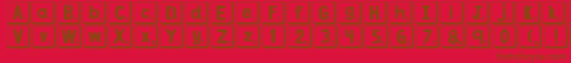 fuente DjbLetterGameTiles2 – Fuentes Marrones Sobre Fondo Rojo