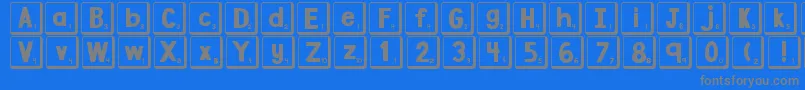 fuente DjbLetterGameTiles2 – Fuentes Grises Sobre Fondo Azul