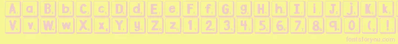 fuente DjbLetterGameTiles2 – Fuentes Rosadas Sobre Fondo Amarillo