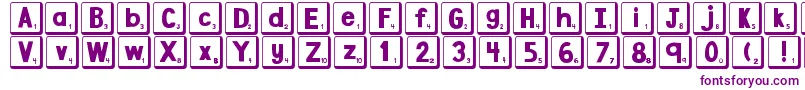 DjbLetterGameTiles2 Font – Purple Fonts on White Background