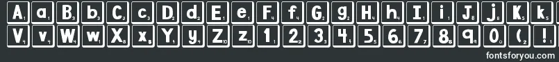 DjbLetterGameTiles2 Font – White Fonts on Black Background