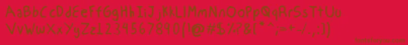 MechanicPencil-fontti – ruskeat fontit punaisella taustalla