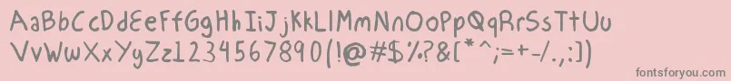 fuente MechanicPencil – Fuentes Grises Sobre Fondo Rosa