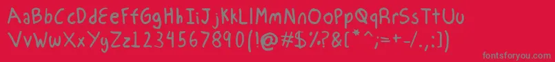 fuente MechanicPencil – Fuentes Grises Sobre Fondo Rojo