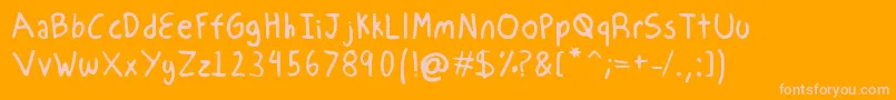 MechanicPencil Font – Pink Fonts on Orange Background