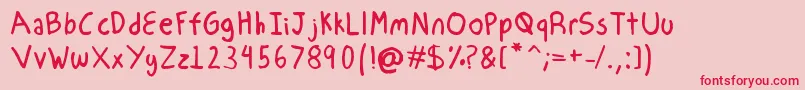 Шрифт MechanicPencil – красные шрифты на розовом фоне