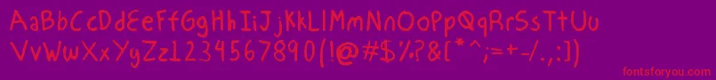 MechanicPencil-fontti – punaiset fontit violetilla taustalla