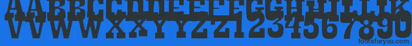 LaTequila Font – Black Fonts on Blue Background
