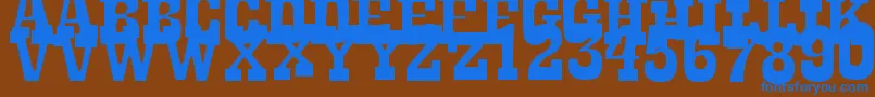 LaTequila Font – Blue Fonts on Brown Background