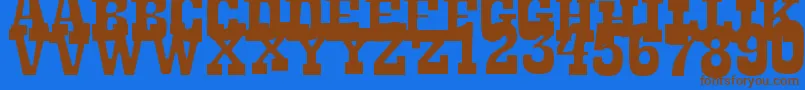 LaTequila Font – Brown Fonts on Blue Background