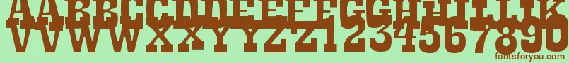 LaTequila Font – Brown Fonts on Green Background