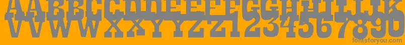 フォントLaTequila – オレンジの背景に灰色の文字