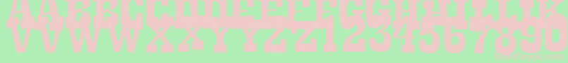 LaTequila-Schriftart – Rosa Schriften auf grünem Hintergrund
