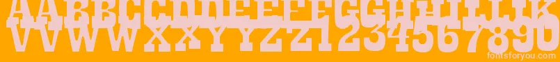 LaTequila-Schriftart – Rosa Schriften auf orangefarbenem Hintergrund