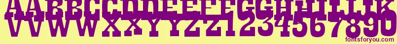 LaTequila Font – Purple Fonts on Yellow Background