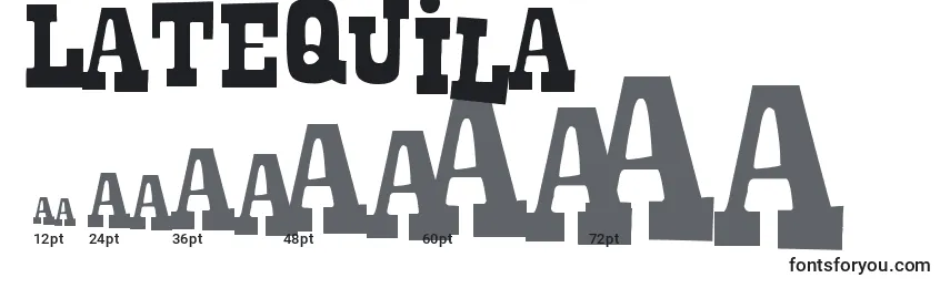 LaTequila Font Sizes