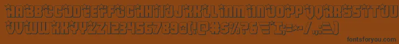 Armyrangers3D Font – Black Fonts on Brown Background