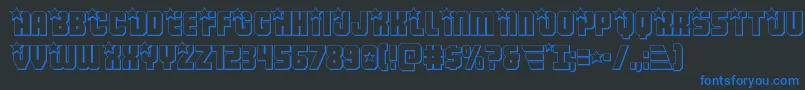 Armyrangers3D Font – Blue Fonts on Black Background