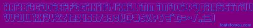 Armyrangers3D Font – Blue Fonts on Purple Background