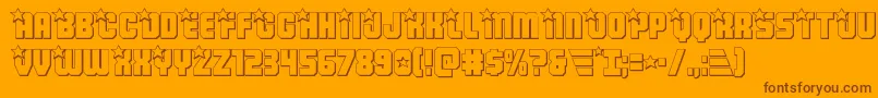Armyrangers3D Font – Brown Fonts on Orange Background