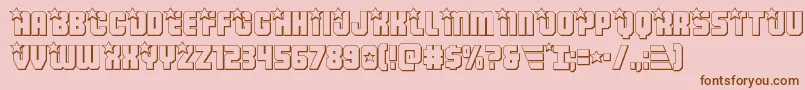 Armyrangers3D Font – Brown Fonts on Pink Background